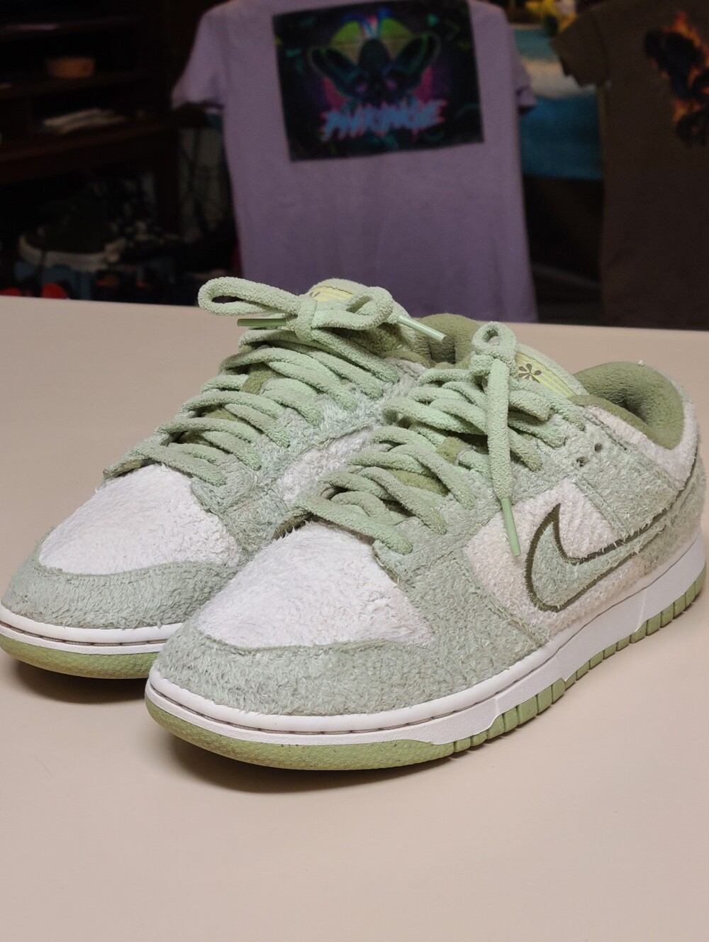 Nike Dunk Low SE Fleece Honeydew casual skateboard sneakers size 8